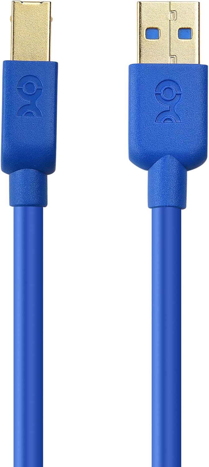 Cable Matters Short USB 3.0 Cable (USB 3 Cable, USB 3.0 A to B Cable) in Blue 3 ft: Computers & Accessories
