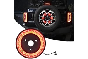 HIBRONGO Spare Tire Light 3rd Brake Light fit Sasquatch Package Compatible with Ford Bronco Accessories for 2021 2022 2023, Spare Tire Rack LED Third Brake Lights