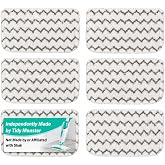 Tidy Monster Steam Mop Replacement Pads Compatible with S1000 Series 6 Pack | Microfiber Steam Mop Pads with Scrub Strips Compatible with S1000, S1000A, S1000C &amp; S1000WM, Reusable for Sealed Hard Floors