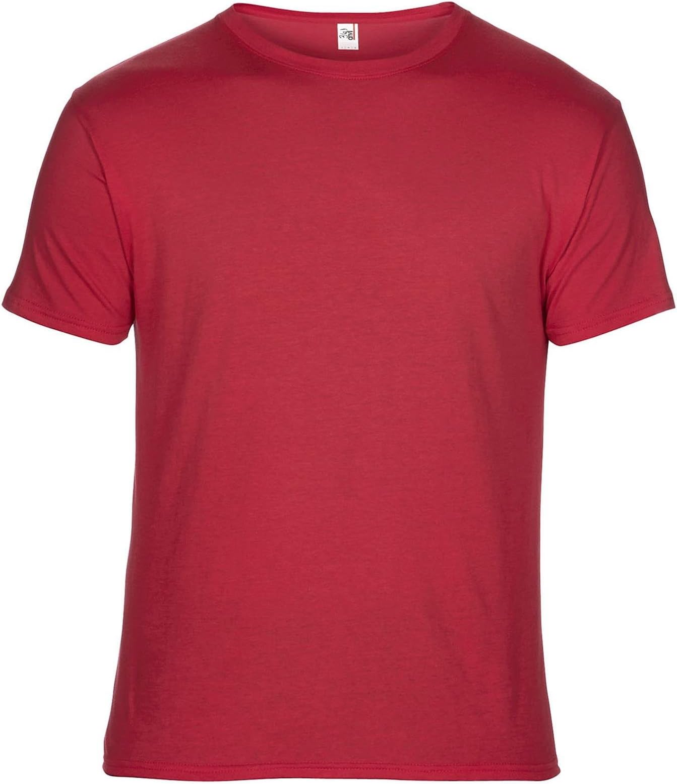 Men Anvil Semi-fitted-side Featherweight Tee Red Size M