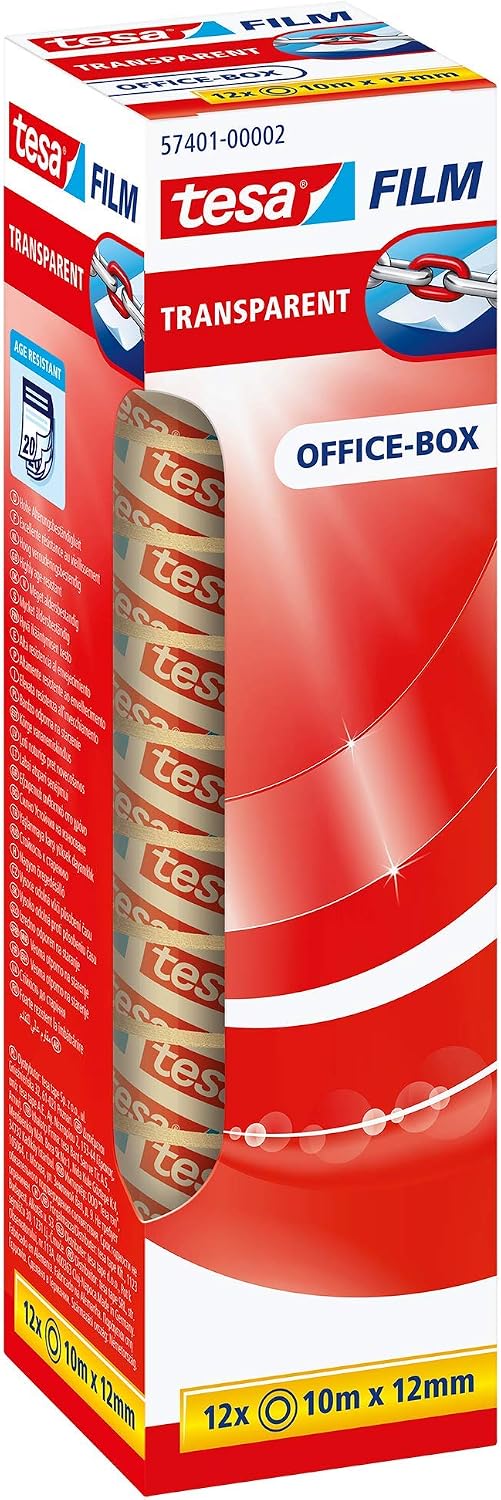 tesa UK film 12x TRANSPARANT 10M x 12MM, Clear
