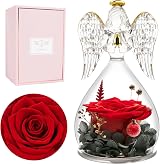 Miofula Eternal Rose in Glass Angel - Perfect Gift for Women