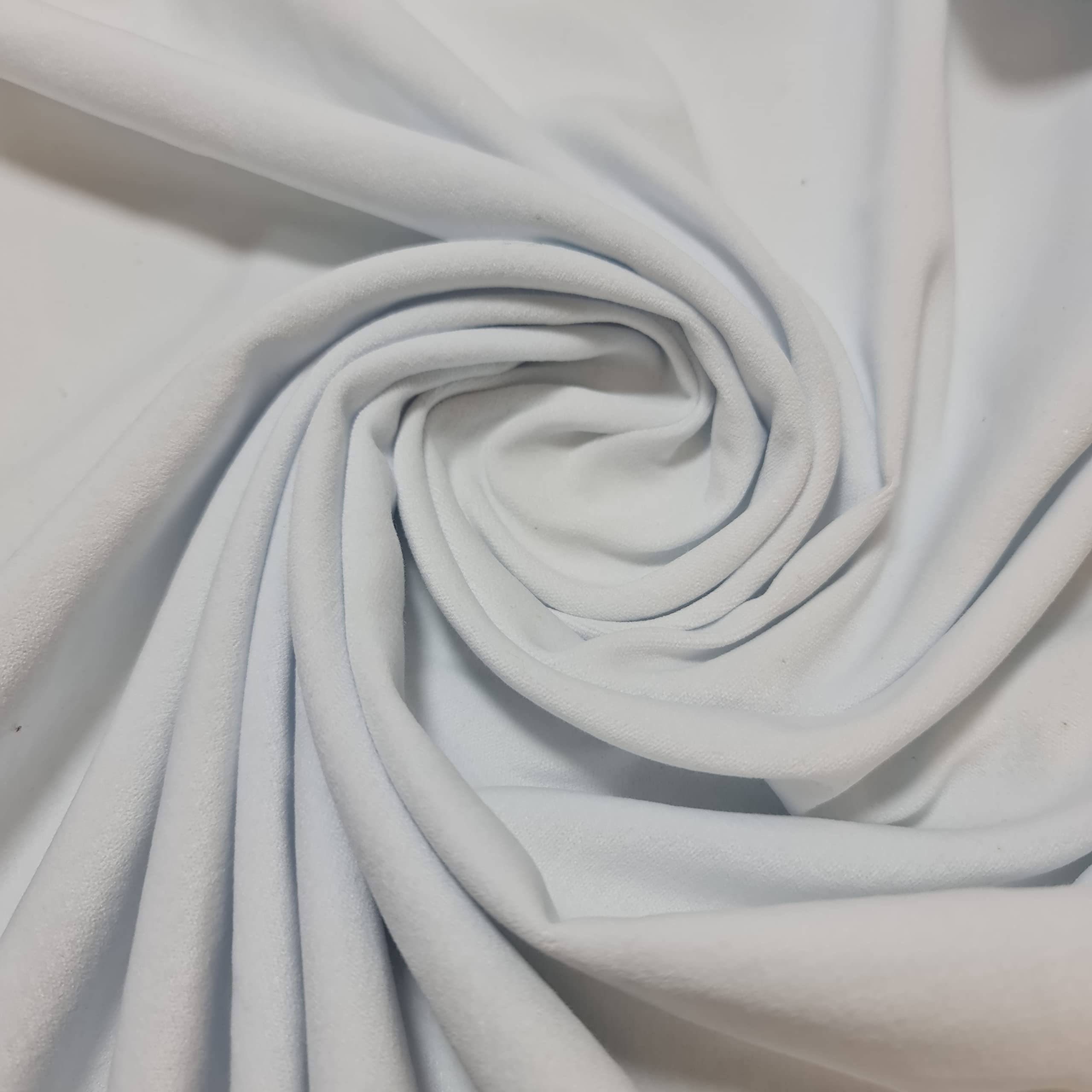 100% Cotton Velvet Fabric Costume Dress Craft Upholstery Material 44" (Pre Cut 1 Meter - White)