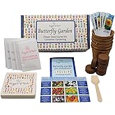 Nuggets of Nectar Butterfly Garden Flower Seed Starter Kit- Grow 6 Types of Wildflower Seeds Sized for Flower Pots- Nasturtium, Zinnia, Cosmos, Dwarf Sunflower, Baby Snapdragon and Candytuft