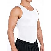Esteem Apparel Max Mens Compression Shirt for Chest and Body Shaper Belly Slimming Shapewear Undershirt Tank Top for Men