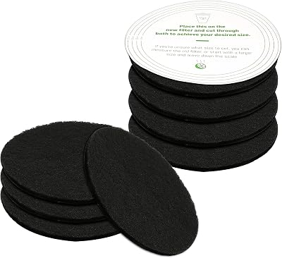 Ezebesta Compost Bin Filters Pack of 8 Activated Charcoal Universal 17cm
