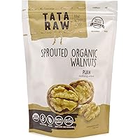 TATA RAW - Sprouted Organic Walnuts - PLAIN. Nothing added -1 lb. Soaked & Air dried SUPER QUALITY. Raw. Alive. Activated. Fr