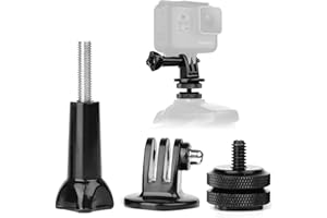 Anwenk Camera Hot Shoe Mount Adapter Compatible with GoPro Adapter Gopro Hero 7 6 5 4 Attaching on Gopro DSLR Camera or Ring Light Photography