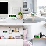 KWANWA Battery Operated Alarm Clock 12/24H LED Dimmer Snooze Portable view 7