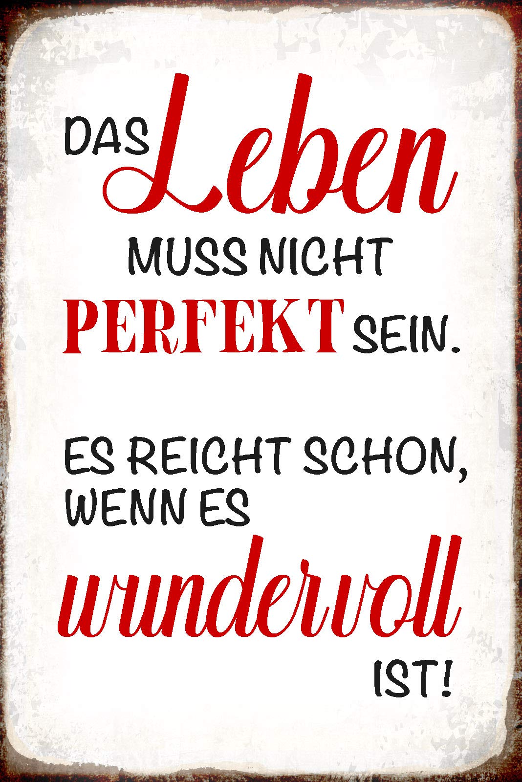 Schatzmix Tin-Plate Sign, Sheet metal, Multicoloured, 20x30 cm