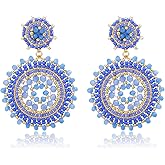 Elegance 11 Designs Beaded Earrings For Women Seed Bead Summer Beach Boho Statement Dangle Handmade Earrings Jewelry