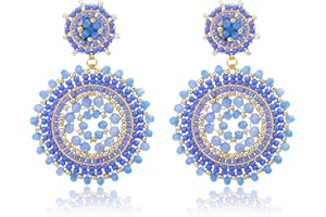 Elegance 11 Designs Beaded Earrings For Women Seed Bead Summer Beach Boho Statement Dangle Handmade Earrings Jewelry