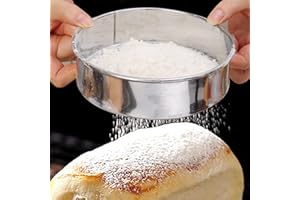 1pcs Stainless Steel Flour Sieve Professional Round Sugar Sieve Cake Baking Strainer Kitchen Flour Sifter,14 * 4cm