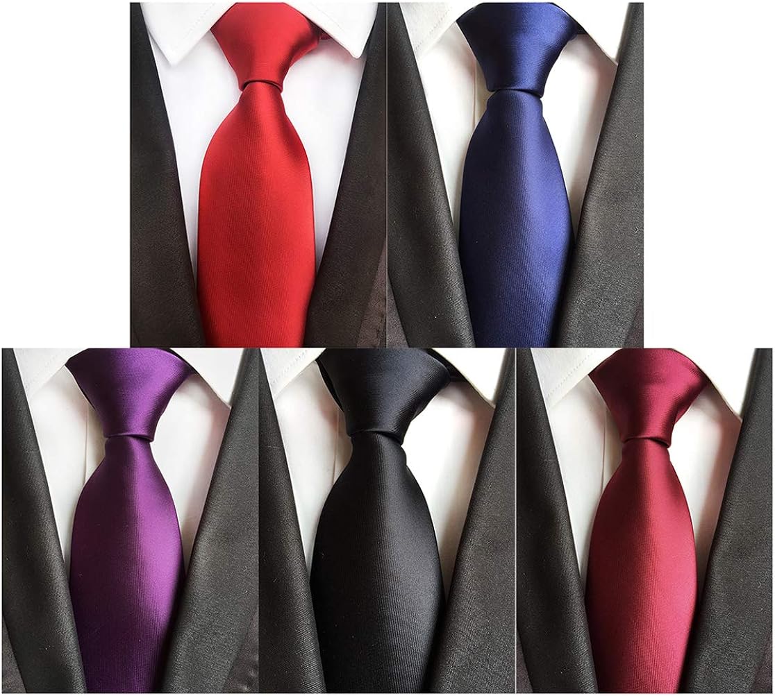 MOHSLEE Men's Lot 5 PCS Formal Tie Rice Flowers Neck Ties Silk Neckties Set of 5