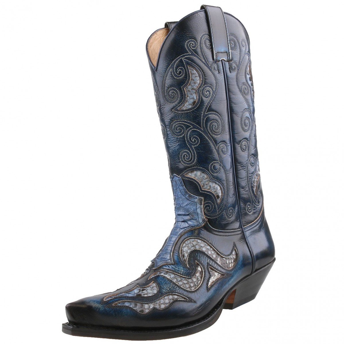 Python 7428 Blue Cowboy Boots from Sendra Blue Size 9 Amazon.co.uk