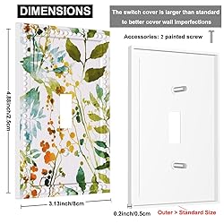 Cuitxrac Tropical Plants 1 Gang Light Switch Cover