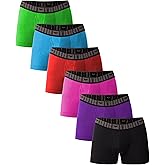 AMERICAN HEAVEN Men's Underwear Trunks 6-Pack, Stretchy Ultra Soft Fitted Boxer Brief with Fly