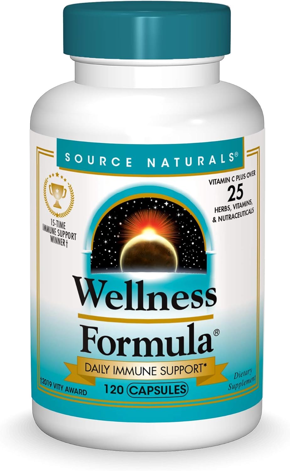 Source Naturals Wellness Formula Bio-Aligned Vitamins & Herbal Defense - Immune System Support Supplement & Immunity Booster - 120 Capsules: Health & Personal Care