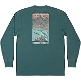 Southern Marsh Men's SEAWASH Woodcut Canoe T-Shirt – Long Sleeve Casual Graphic Tee