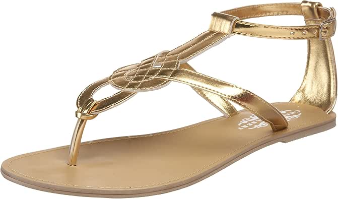 Amazon.com | Charles Albert Women's Jf 589 Thong Sandal, Gold, 7 M US | Flip-Flops