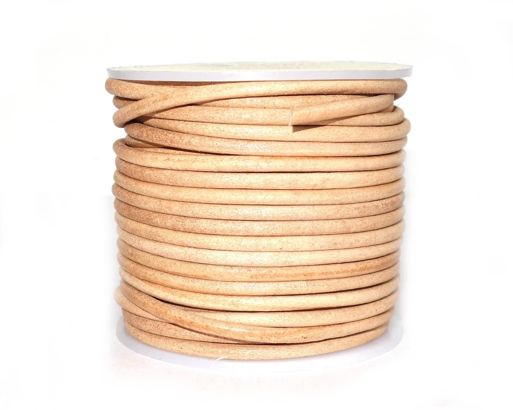 Cords Craft 1.5mm Genuine Round Leather Cords for Craft for Jewelry Making, DIY Work, Necklace & Hobby Projects (Natural, 1.5mm)