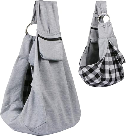 Amazon Co Jp ペットバッグ A Videt 小型犬用 猫用 抱っこひも 斜めショルダーバッグ 飛び出し防止機能 小型犬 長さ調整可能 旅行 散歩 通院 災害避難に最適 最大体重5kg以内に最適 グレイ 家電 カメラ