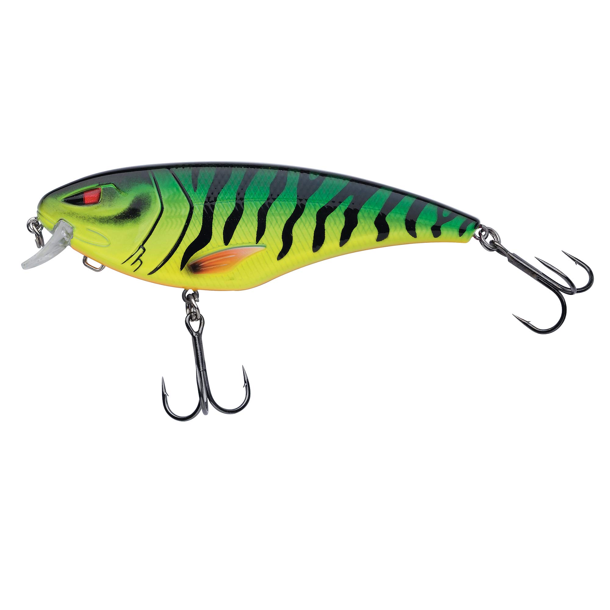 Berkley Zilla Flanker, Fishing Hook, Hard Lures, Floating Shallow Running Wobbler with Fusion 19 Treble Hooks - Lead Free PredatorFishing, Pike, Unisex, Firetiger, 29g | 110mm