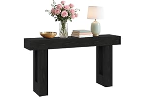 IDEALHOUSE 63-Inch Long Console Table, Modern Minimalist Entryway Table with Solid Wood Legs, Narrow Sofa Table Behind Couch 