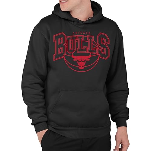 Junk Food Men's Standard x Monochromatic Arch-Officially Licensed NBA Adult Pullover Hooded Fleece Women, Black