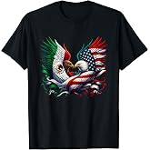 Mexican American Eagle Wings Unity Art T-Shirt