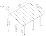 Palram Canopia Tuscany Patio Cover 3x4.25 Durable Polycarbonate view 3