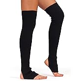 LyzerMia Womens Wool Leg Warmers Winter 28'' Thigh High Long Legwarmers 80s for Yoga Ballet Dance