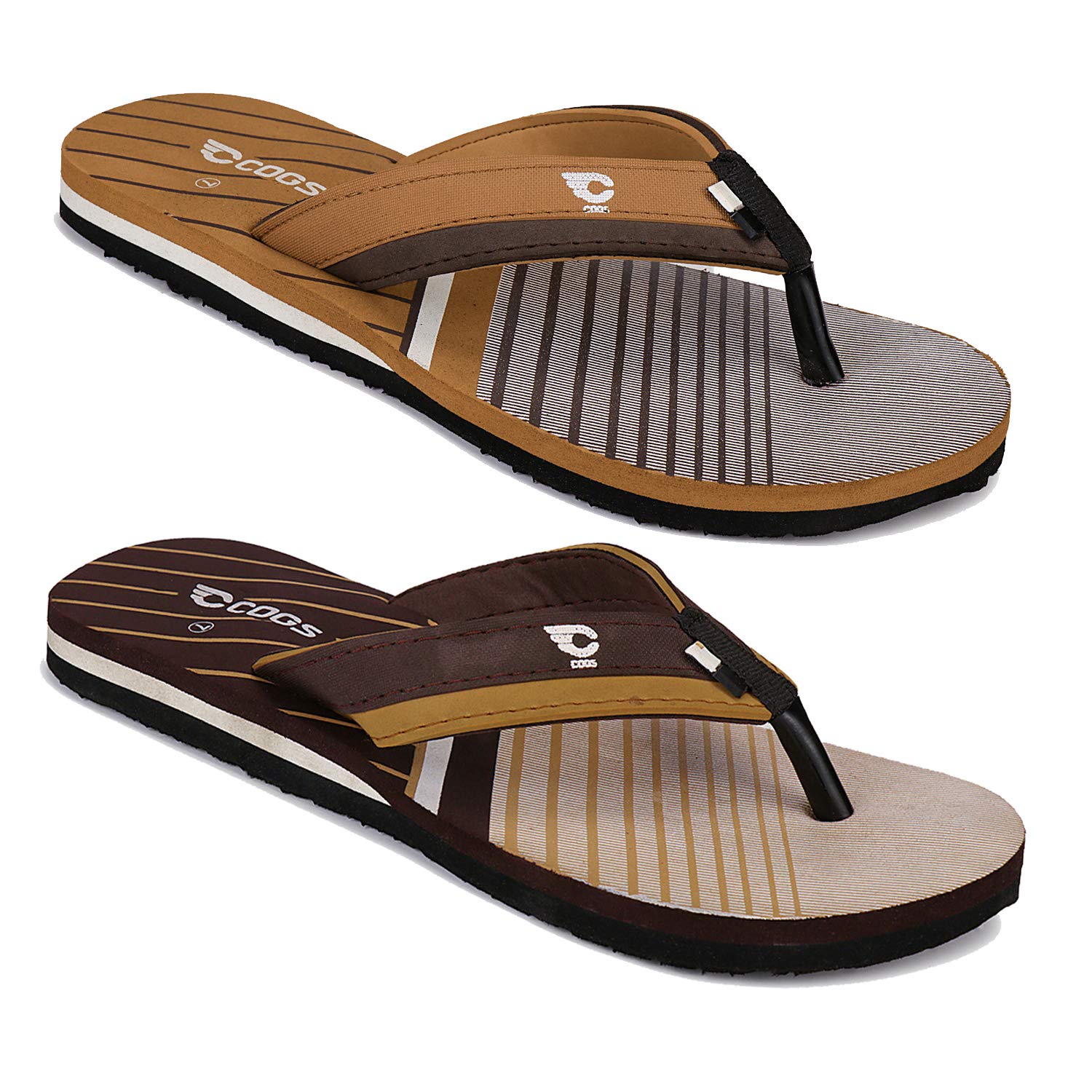 Buy Cogs Pack of 2 Comfortable Indoor Outdoor Slippers for Men