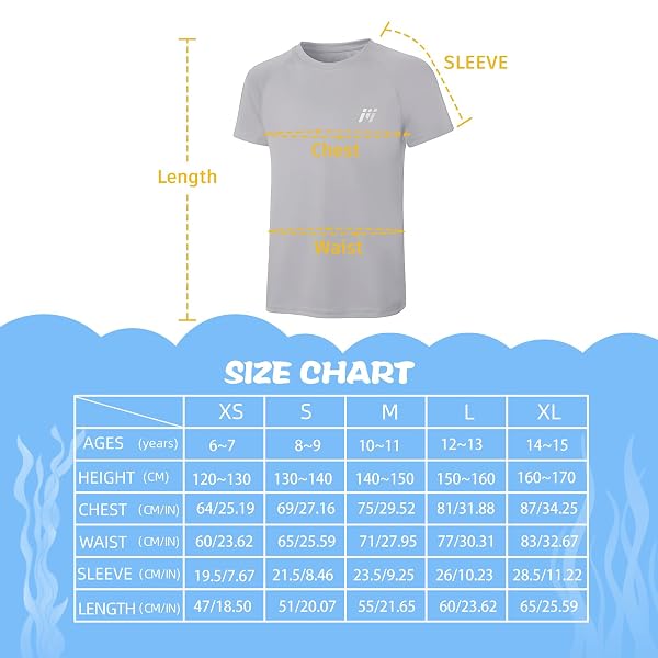 MEETWEE CHILDREN’S BASE LAYER BOYS LONG SLEEVE SHIRT QUICK DRY KIDS THERMAL LONG UNDERWEAR,UPF50+ BOY RASH GUARD SHIRTS