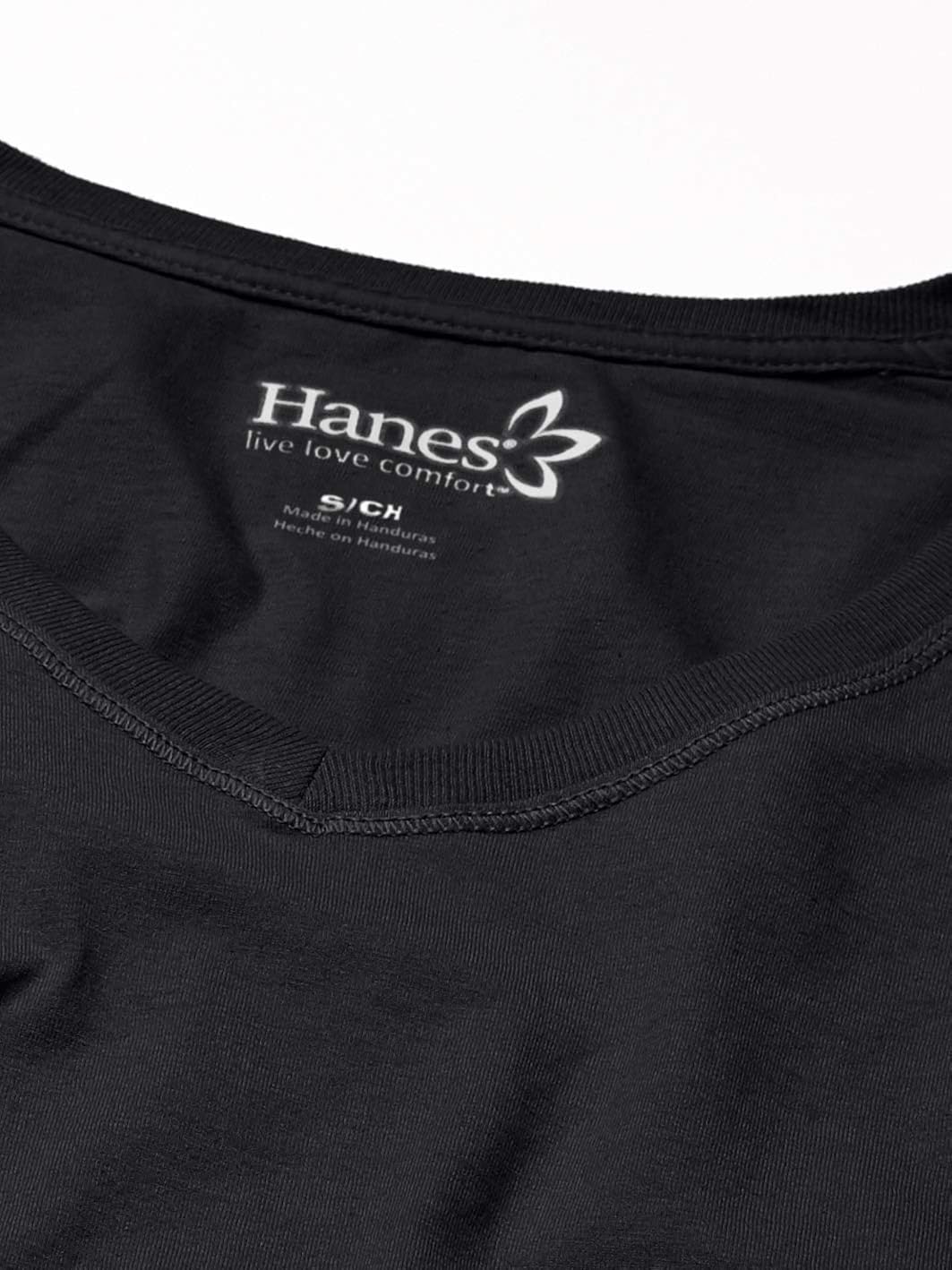 Hanes Women's V-Neck Long Sleeve Tee at  Women’s Clothing store