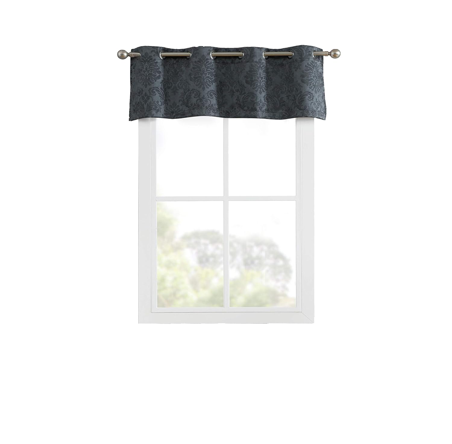 AsaTex Loretta - 1 Embossed Patio Extra Wide Curtain Panel with 16 Grommets - Thermal Weaved Blackout - Noise Reduction Fabric - Ideal for Sliding and Patio Doors (Patio 102 W x 84, Charcoal)