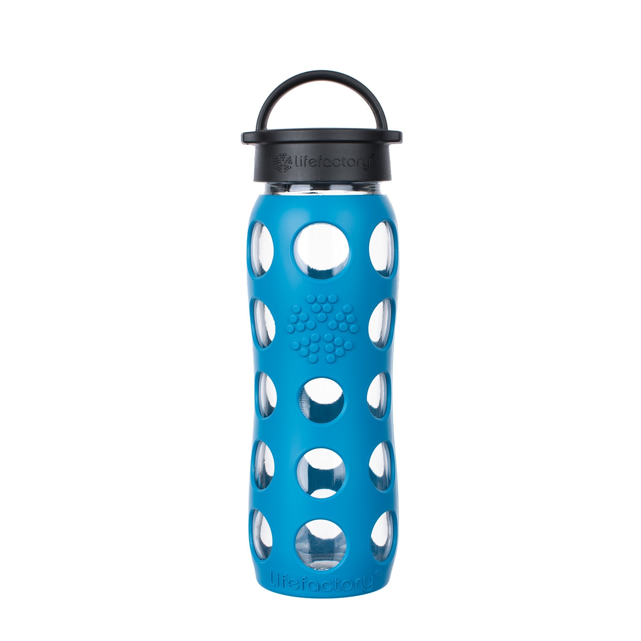 Lifefactory Glass Hydration Bottle Teal Lake 650 ml