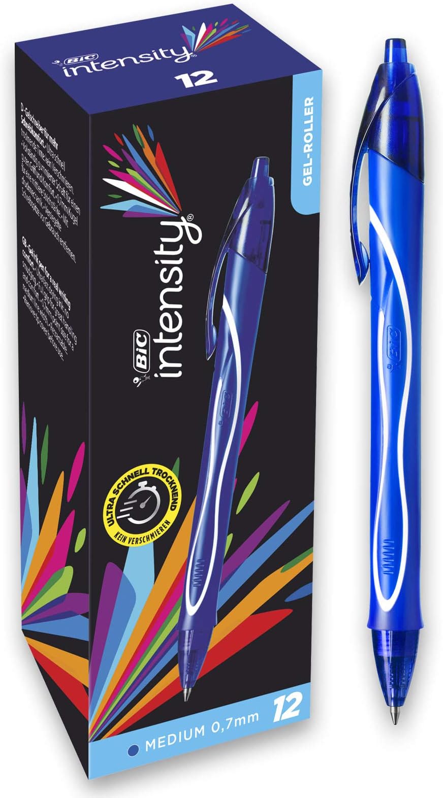 BIC Intensity Quick Dry Gel Roller 12 Stück blue