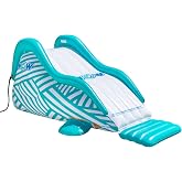 WOW Sports Wiggler Inflatable Sprinkler Slide with Center Bump | A backyard lawn water slide with zigzag sprinklers. Tear-resistant PVC lane for slip-and-slide runs; hooks to a garden hose.