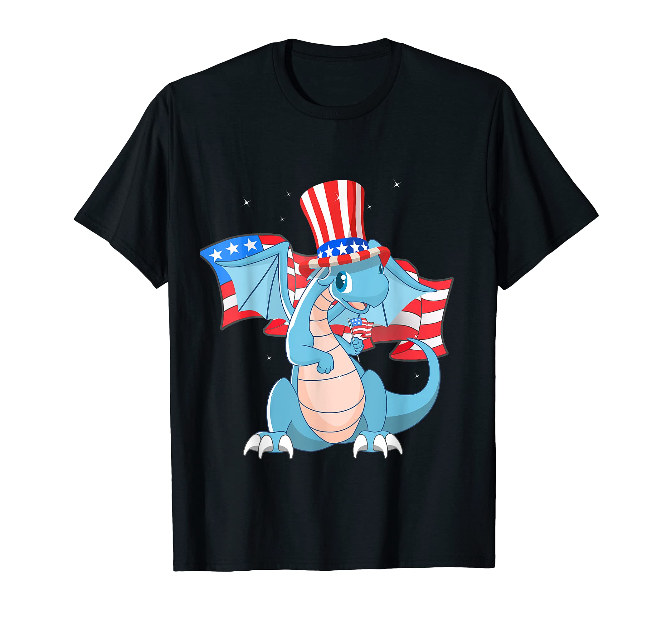 America 4th of July Independence Day Patriotic Dragon T-Shirt