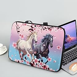 Uasibuni Horses Pattern Laptop Tote Bag for