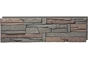 GenStone Faux Stacked Stone Panel 41" x 11.25" in Keystone Color for Do It Yourself Friendly Home Improvement Projects