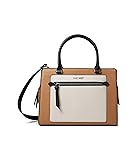 Nine West Women's Nadette Satchel Dark Camel Multi