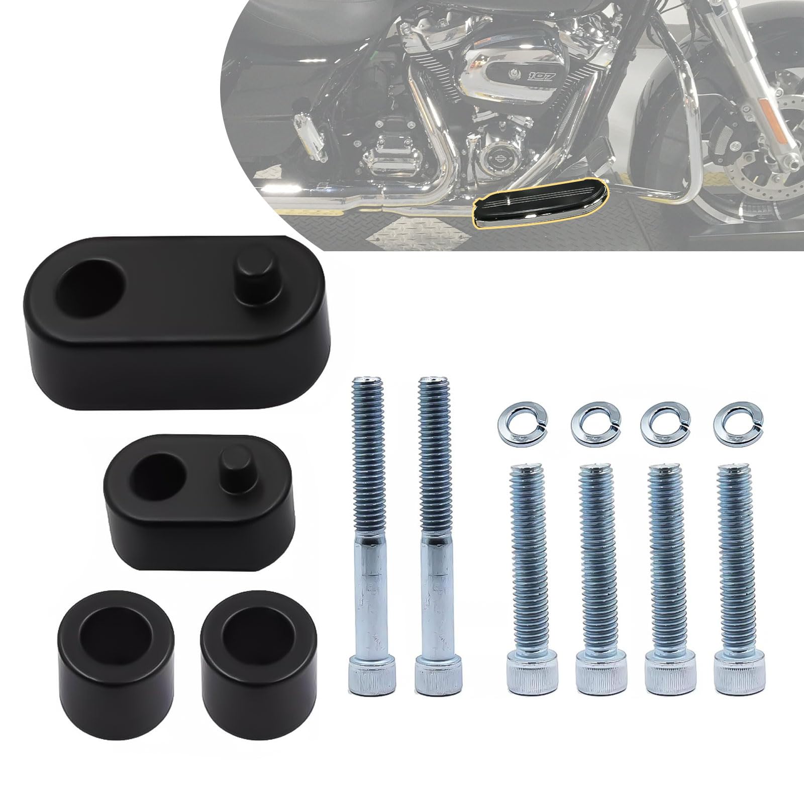 Photo 1 of 3/4'' Driver Floorboard Extension Kit Spacer Kit Fits for 2009-2023 Harley FLHT FLHR FLTR FLHX