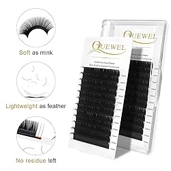 QUEWEL Eyelash Extension Supplies 0.03 D Curl 12mm