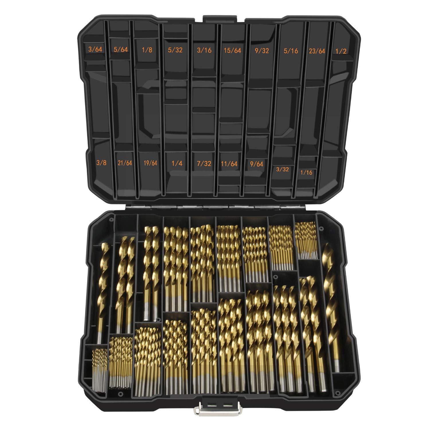 EnerTwist Titanium Drill Bit Kit Set for Metal 230Piece Coated HSS