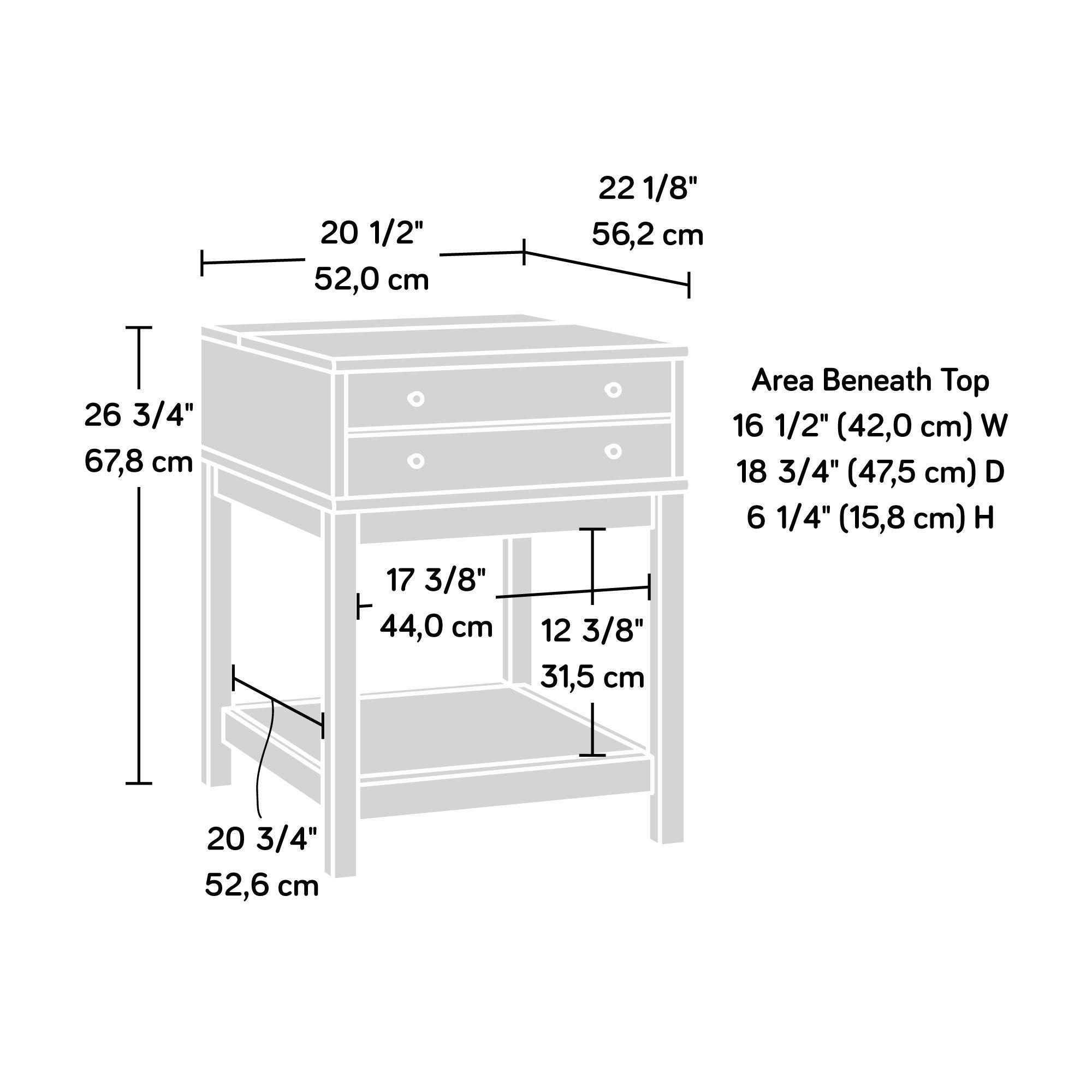 Sauder Barrister Lane Smart Center Side Table, Salt Oak finish Pricepulse