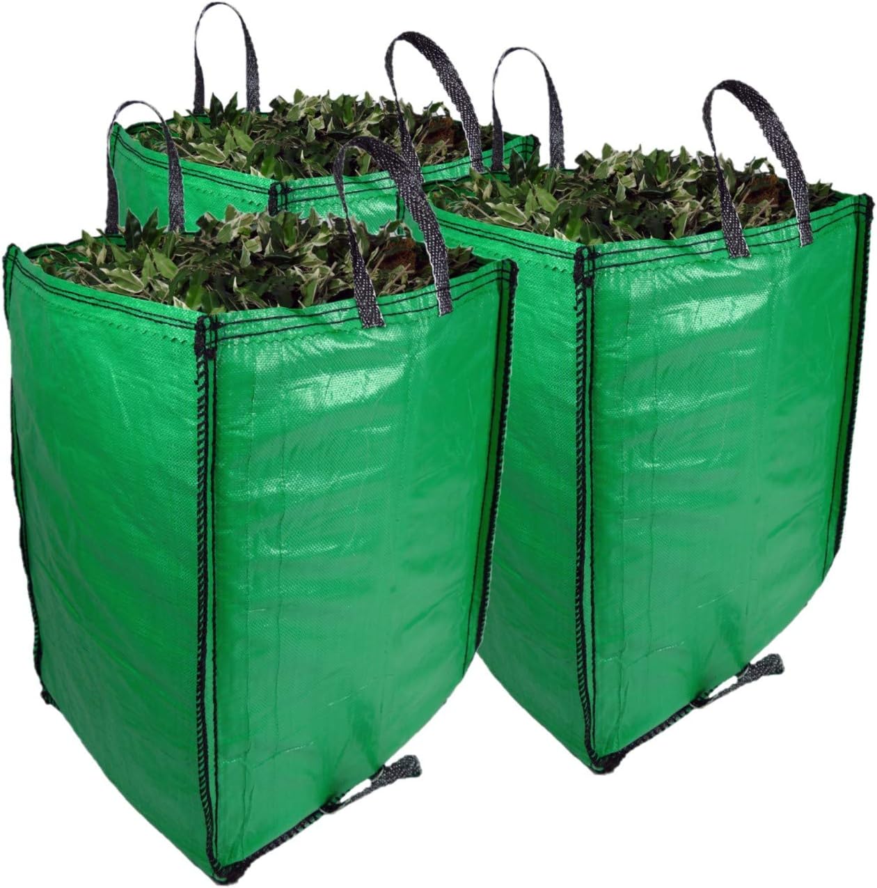 JUMBO Garden Waste Bags 272 Litre - PREMIUM GRADE - Industrial Fabric and Handles - Heavy Duty Garden/Green Waste Sacks (3 Bags)