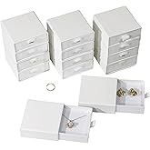 40Pcs White Small Jewelry Boxes 3.54×3.54×1.26in Cardboard Jewelry Gift Boxes Jewelry Packaging for Small Business for Necklace Ring Bracelet Earring Display Box