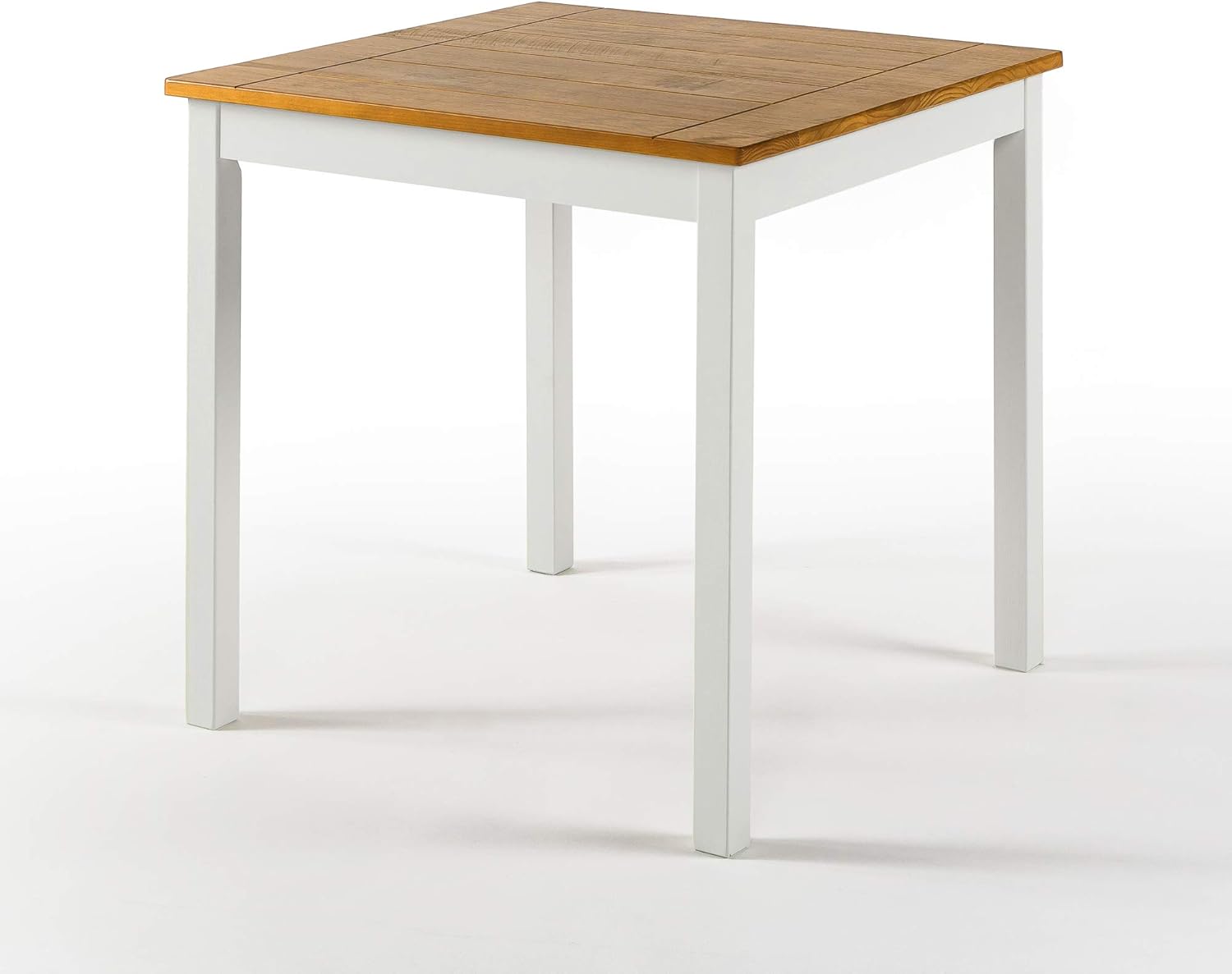 Zinus Becky Farmhouse Square Wood Dining Table: Furniture & Decor